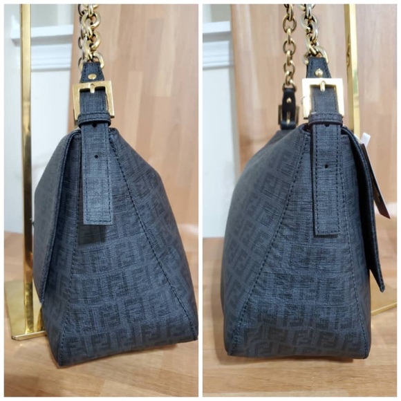 Authentic Fendi Tobacco Zuchinno Coated Canvas Mama Forever Shoulder Bag - Picture 9 of 12